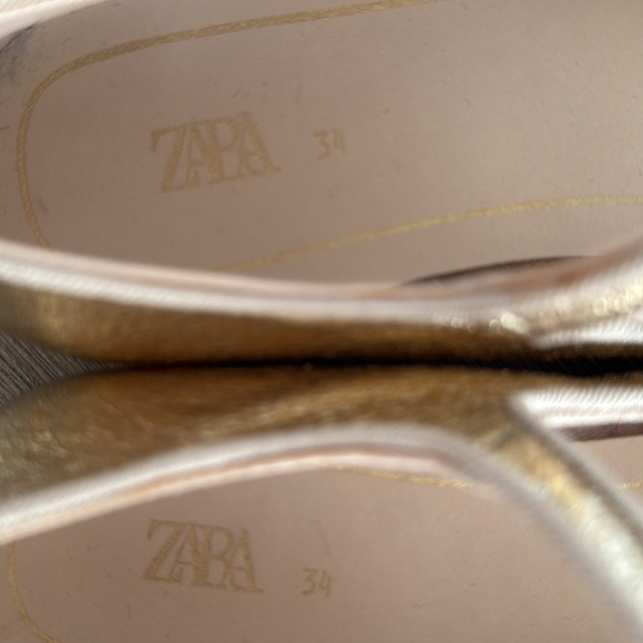 ZARA GOLD MARY JANES - Picture 7 of 8